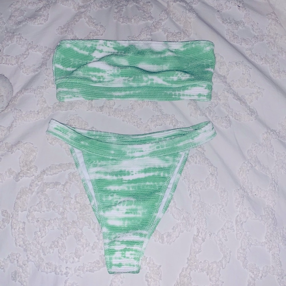 LA hearts strapless bikini
